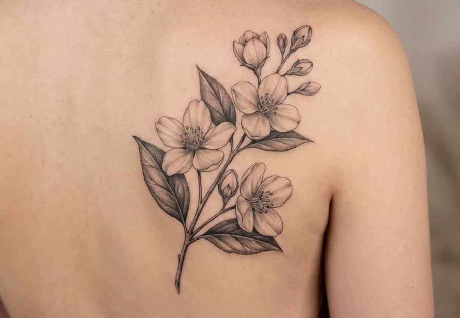 Jasmine Flower Tattoo Ideas
