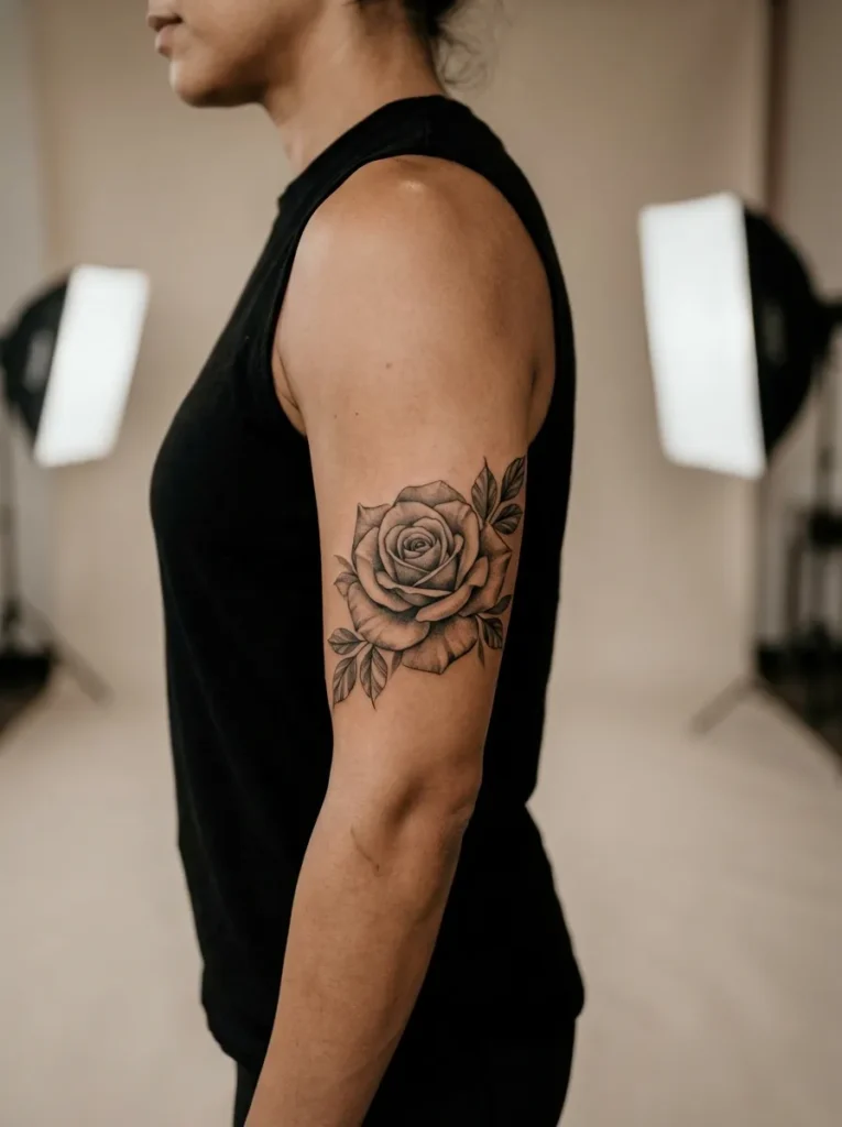 June – Rose Flower Tattoo