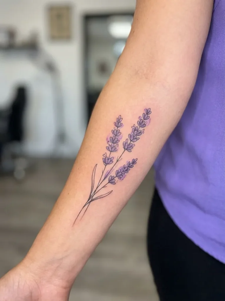 Lavender Flower Forearm Spray