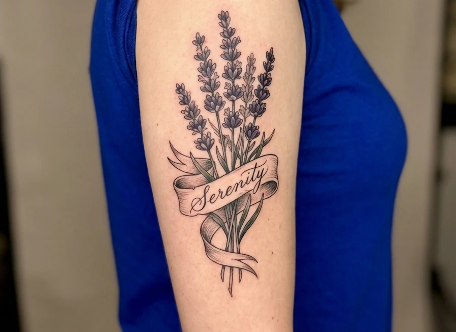 Lavender Flower Tattoos