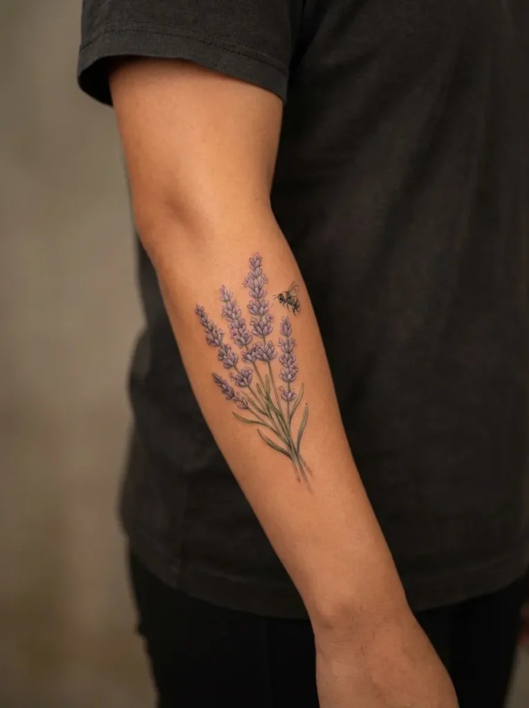 lavender Flower and Bee Combo