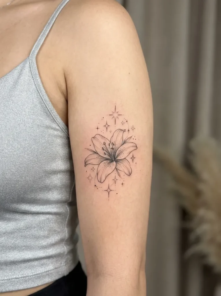 Lily Flower with Sparkle Details