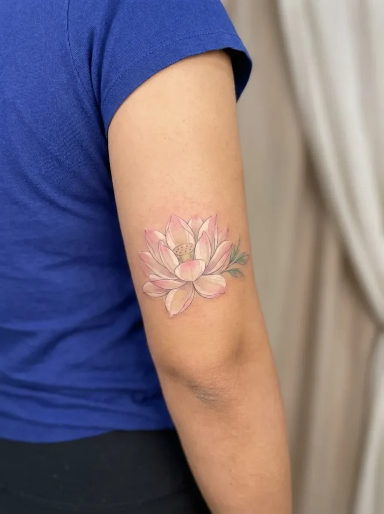 Lotus Flower Tattoo with Calm Summer Energy