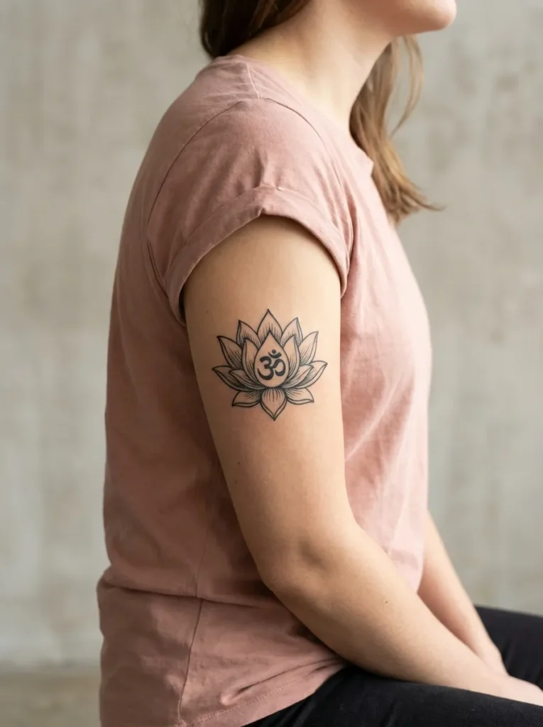Lotus Flower With Om Symbol