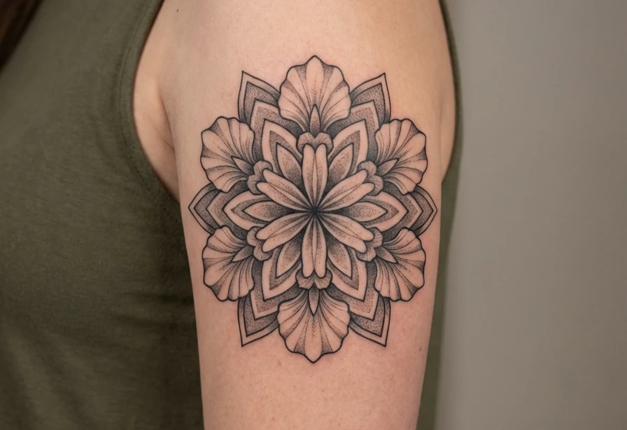 Mandala Flower Tattoo Ideas