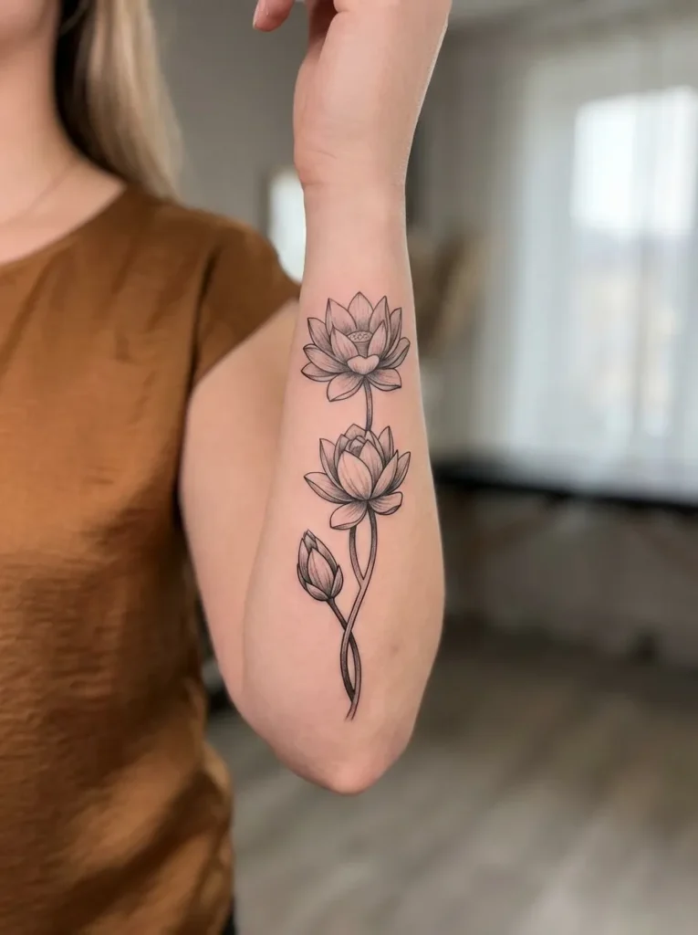 Multi-Stage Bloom Lotus Flower