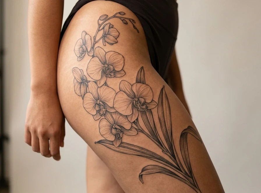 Orchid Flower Tattoos