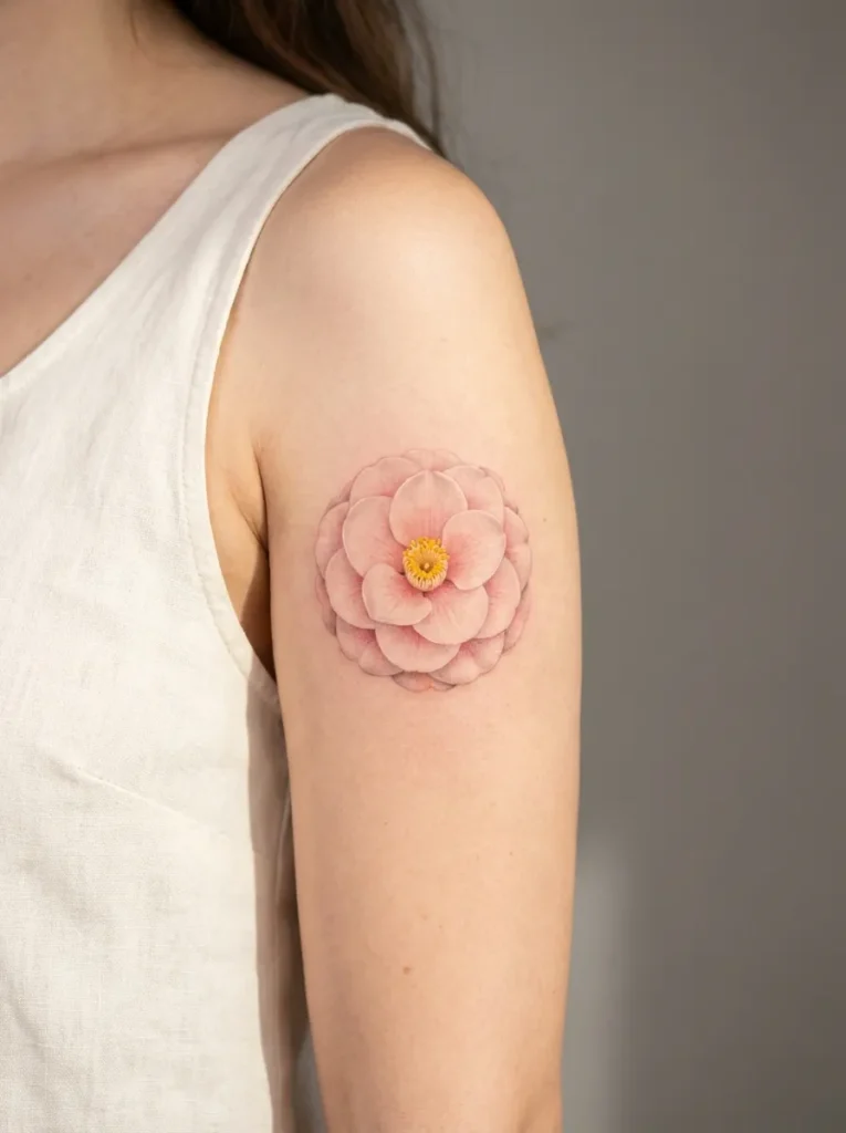 Realistic Camellia Flower