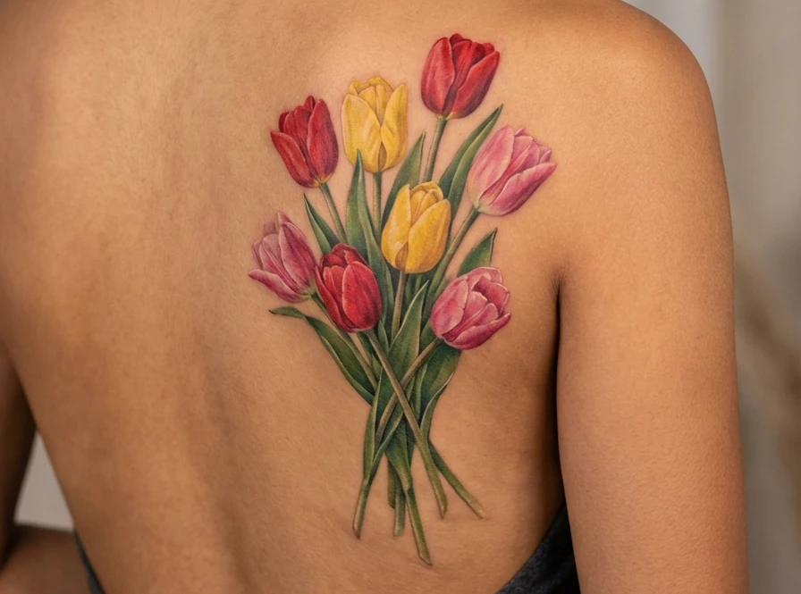 Realistic Flower Tattoos