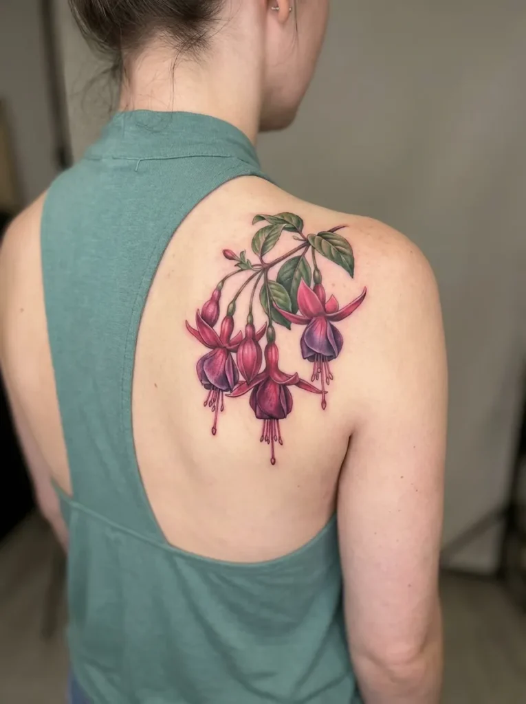 Realistic Fuchsia Flower