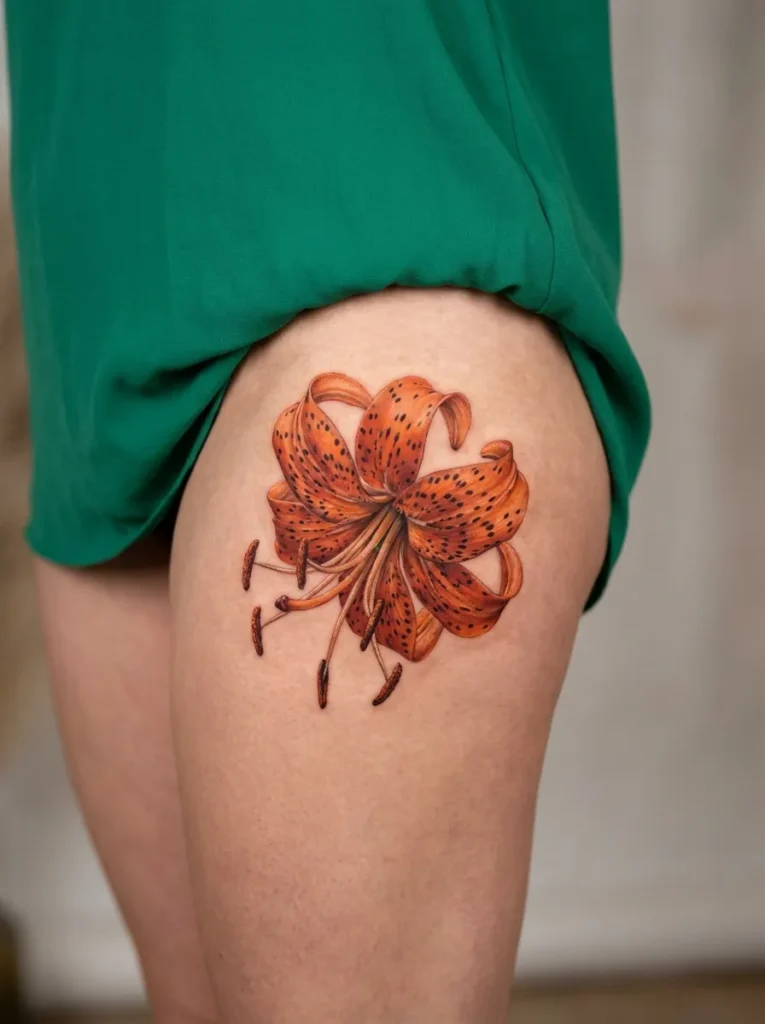 Realistic Lily Flower