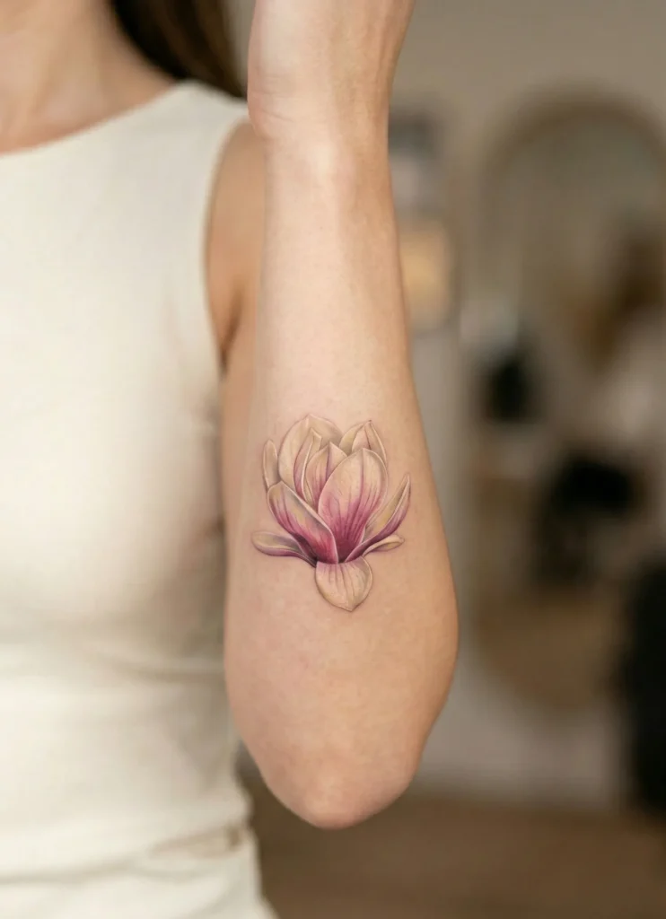 Realistic Magnolia Flower