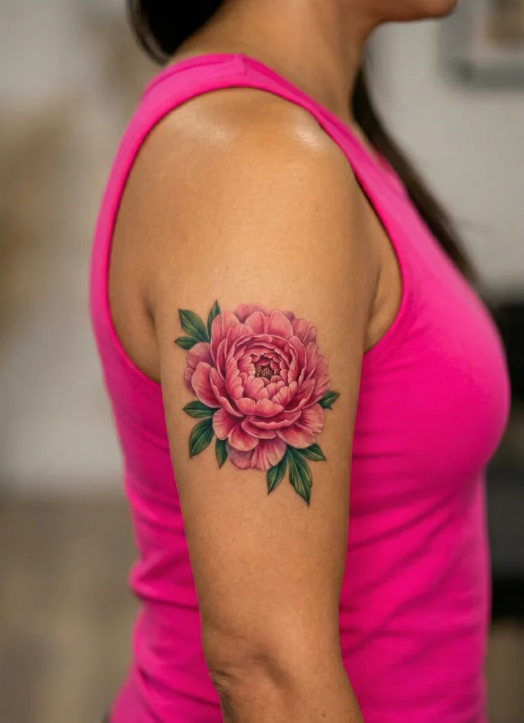 Realistic Peony Flower