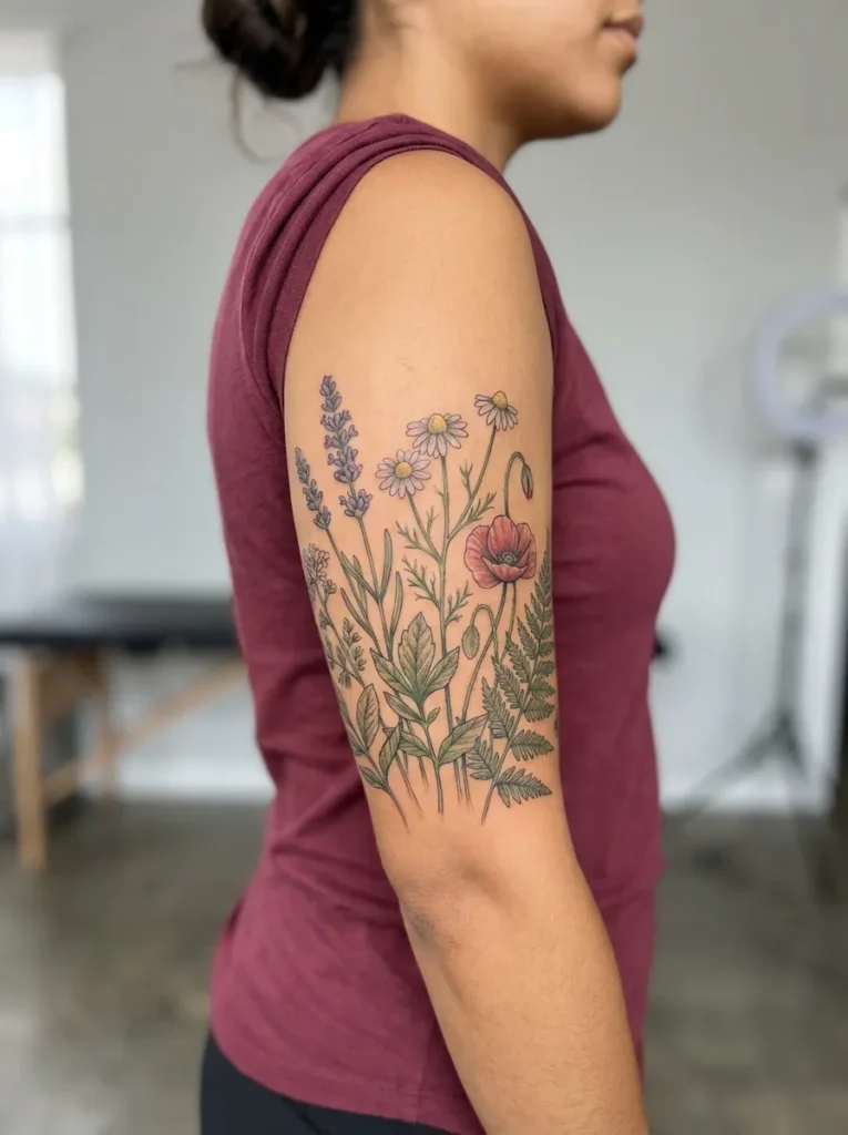 Realistic Wildflower Cluster
