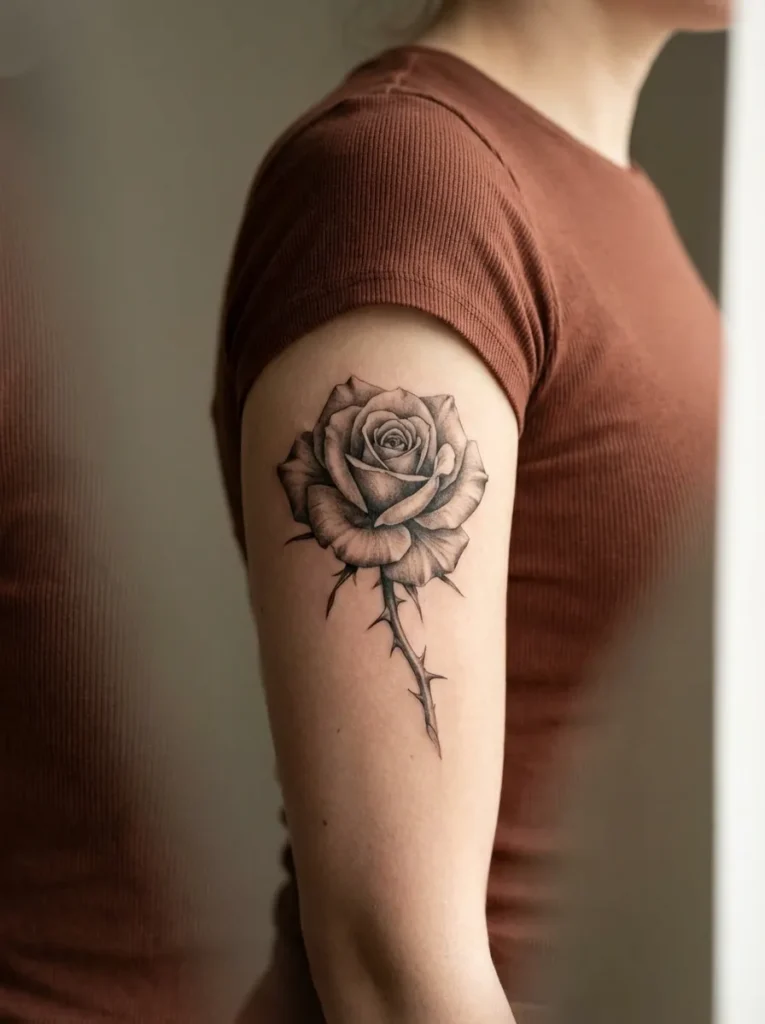 Rose Flower with Thorns