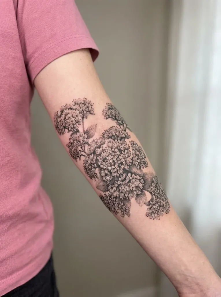 Sedum Flower Autumn Tattoo
