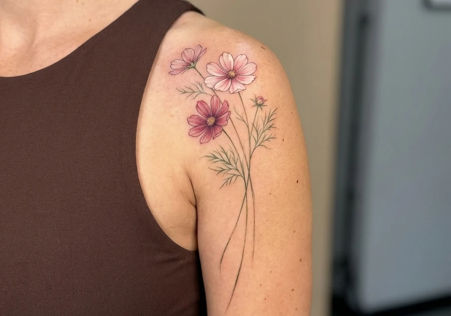 Shoulder Flower Tattoos