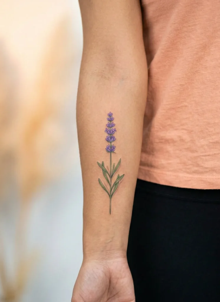 Single Lavender Flower Stem