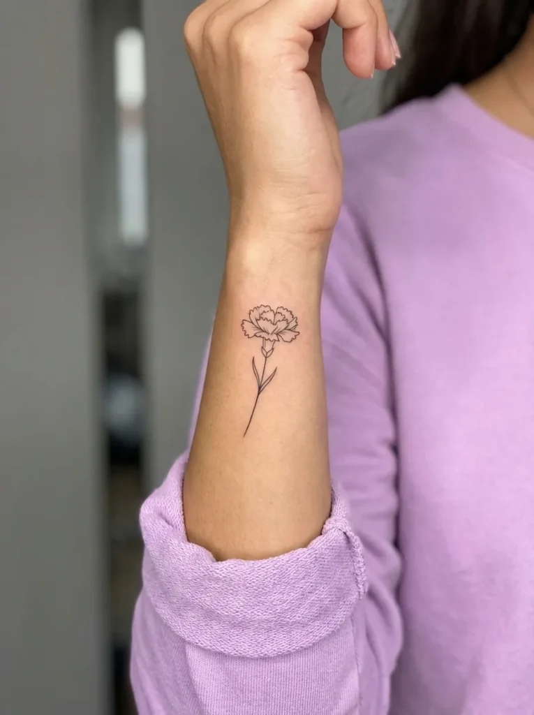 Single Stem Carnation Flower