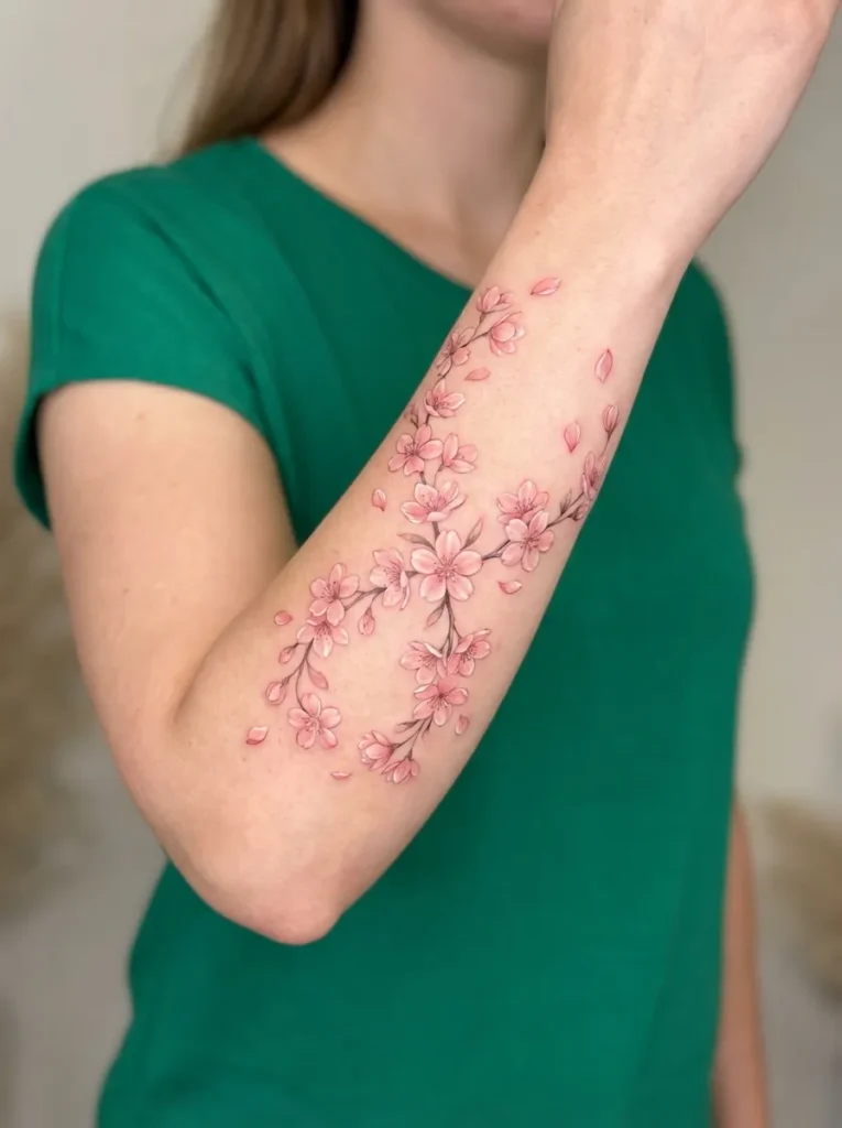 Soft Pink Cherry Blossom Ribbon