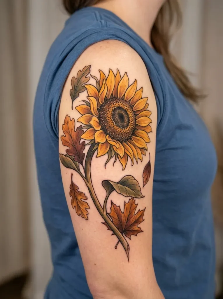 Sunflower Autumn Tattoo