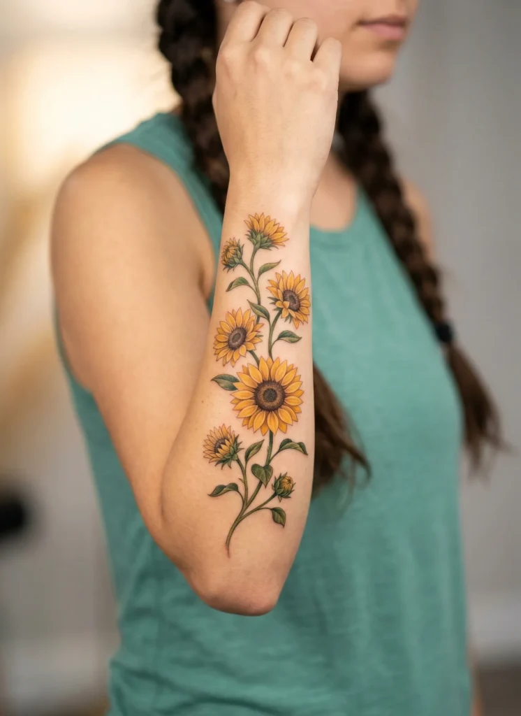 Sunflower Flower Forearm Trail