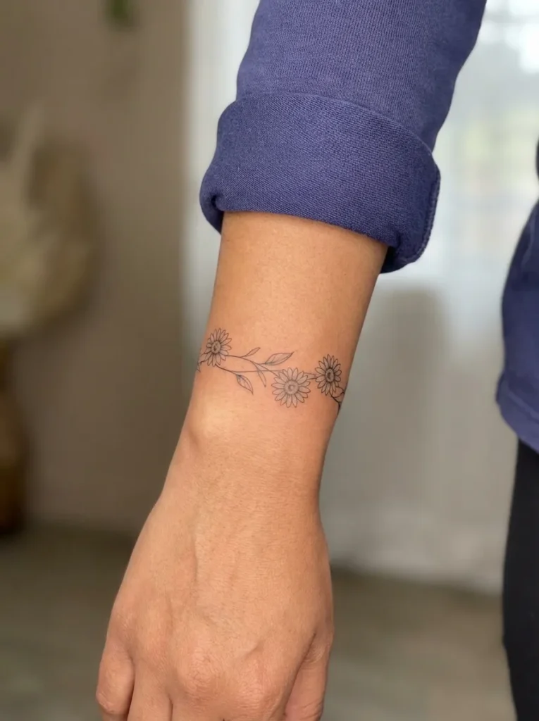 Sunflower Wrap Around Bracelet