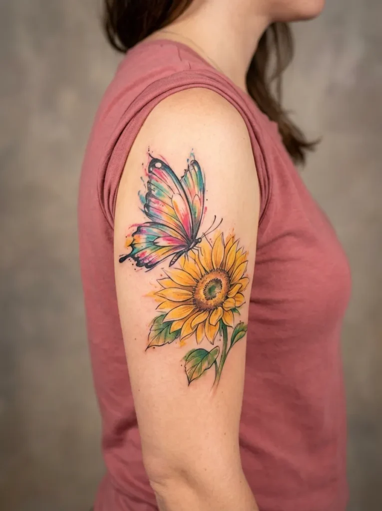 Sunflower and Butterfly Combo