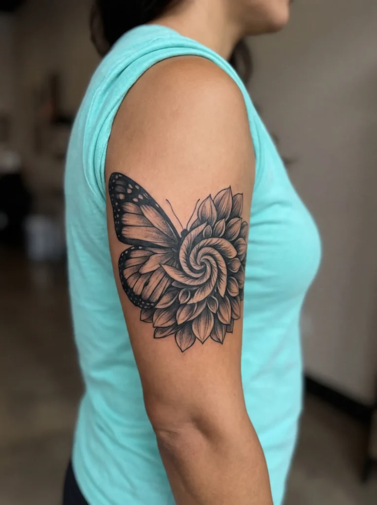 Surreal Butterfly to Dahlia Spiral