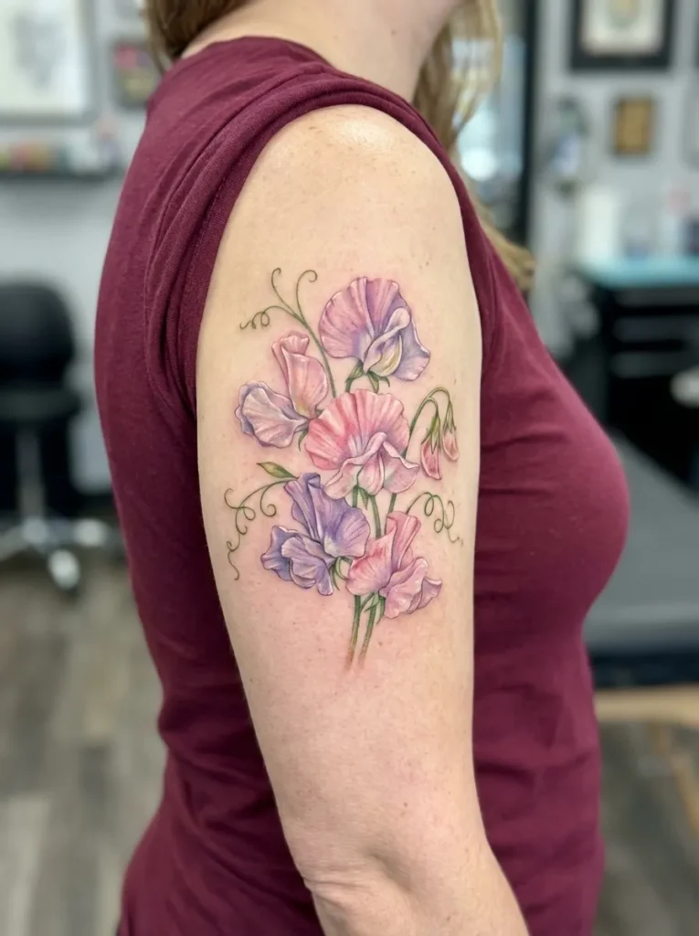 Sweet Pea Flower Cluster