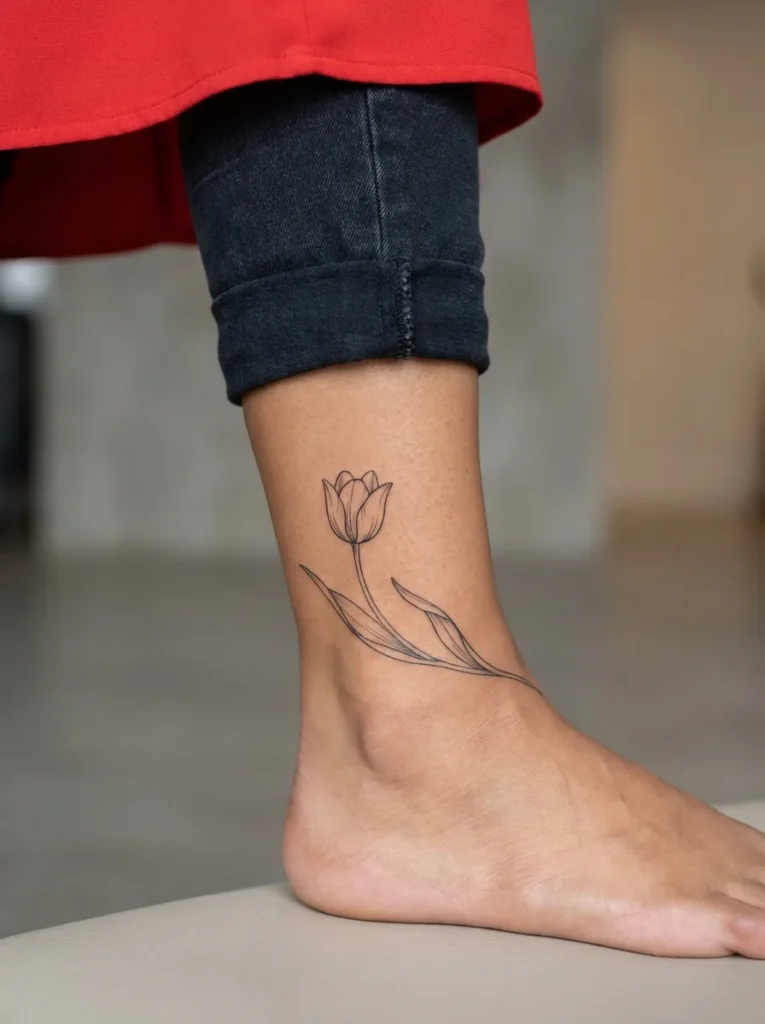 tulip Flower Ankle Wrap