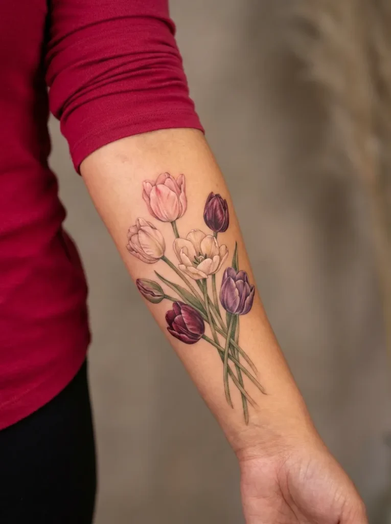 Tulip Flower Forearm Cluster