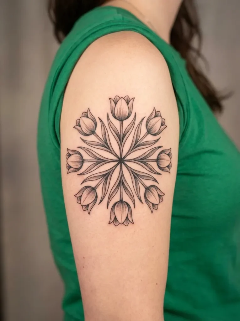 Tulip Flower Mandala Tattoo