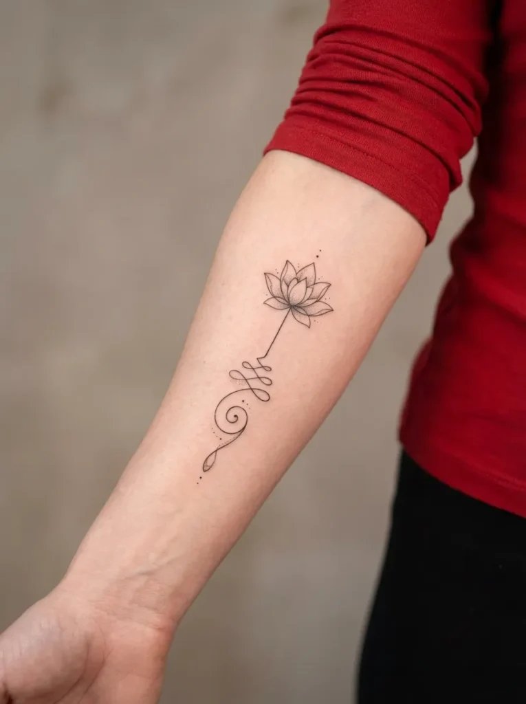 Unalome Lotus Flower