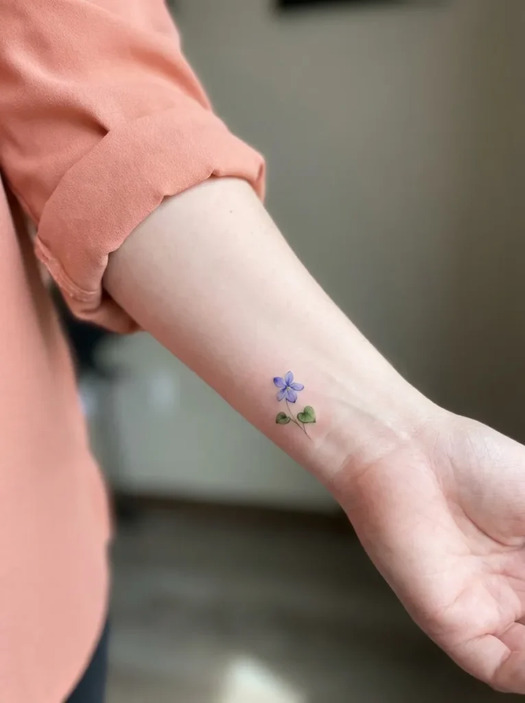 Violet Flower Forearm Accent