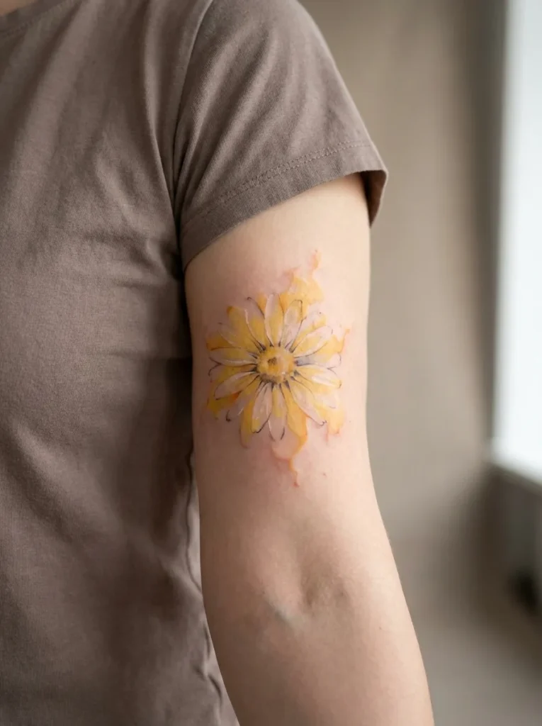 Watercolor Daisy Flower