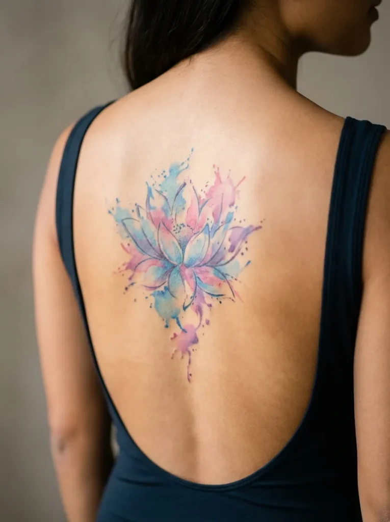 Watercolor Lotus Flower