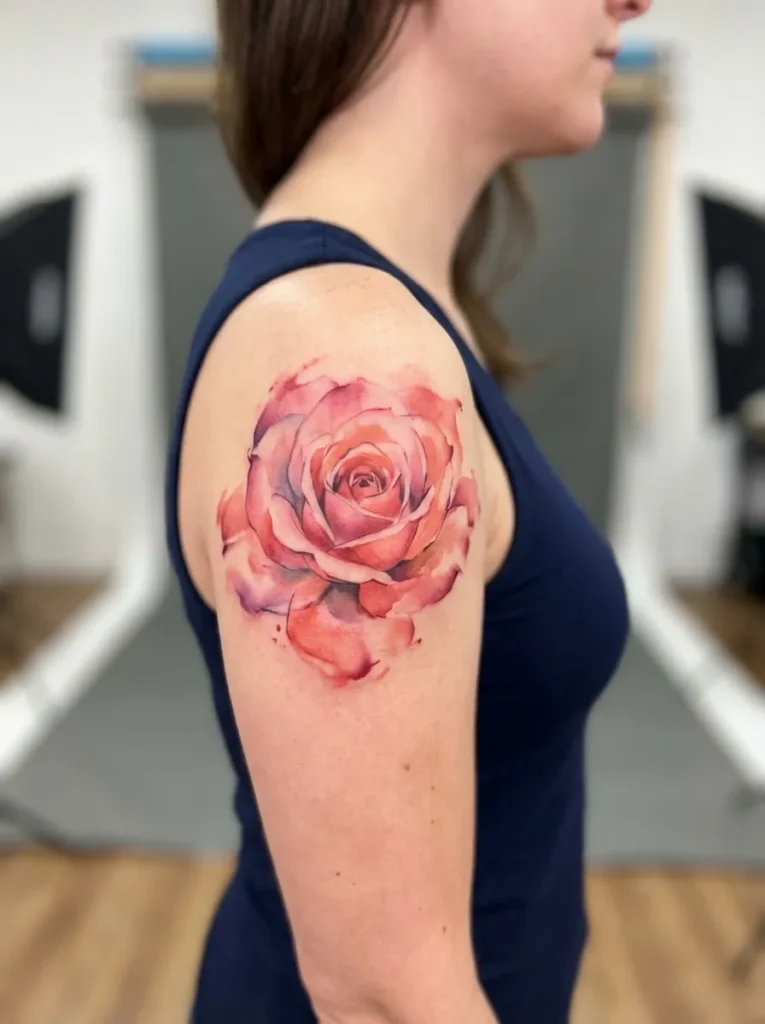 Watercolor Rose Flower