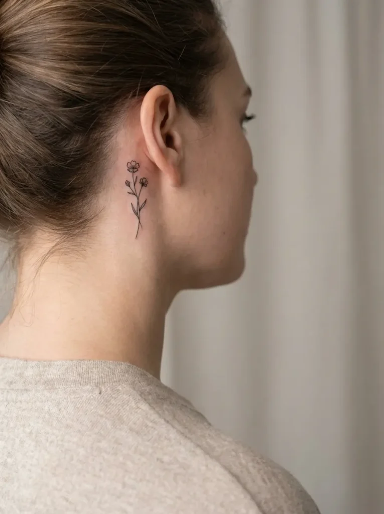 Wildflower Behind Ear