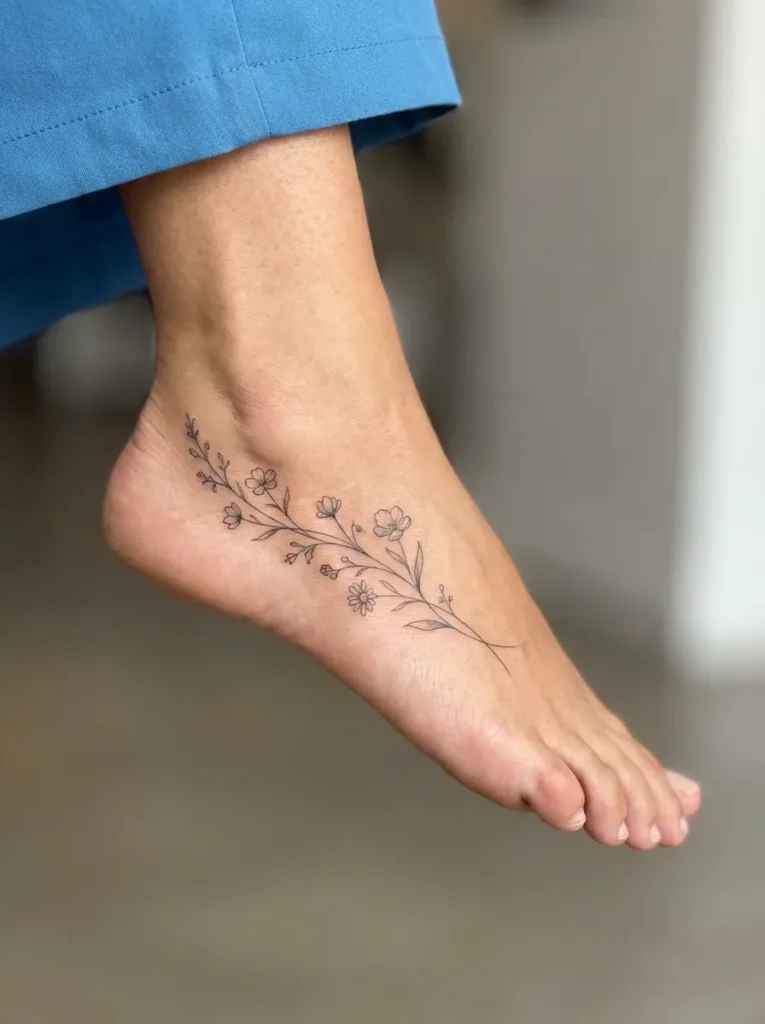 Wildflower Over Foot Arch