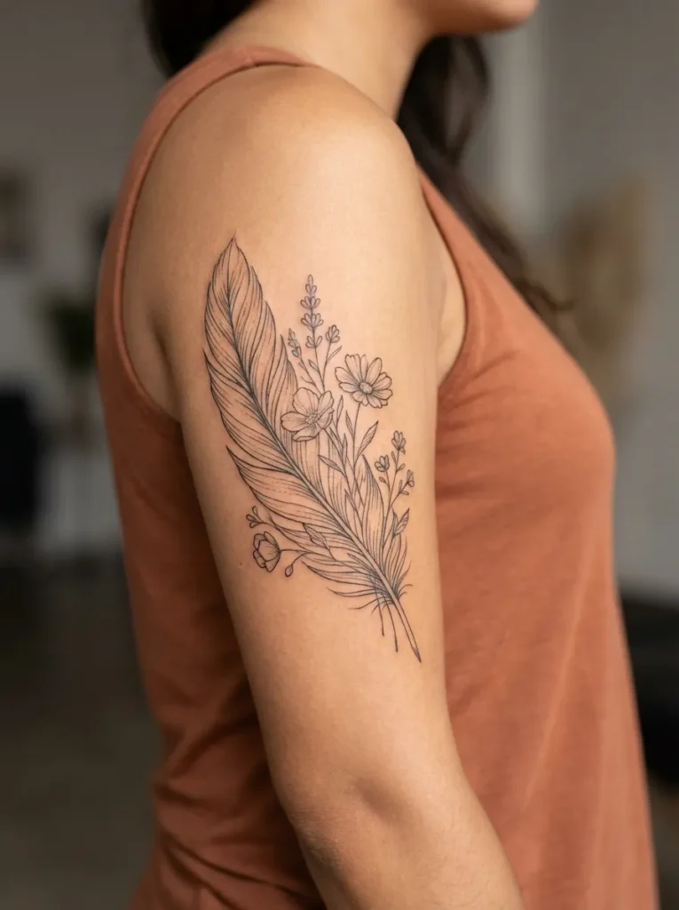 Wildflower and Feather