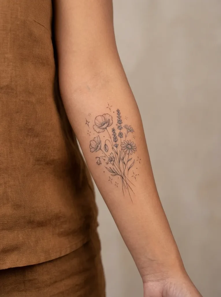 Wildflower with Sparkle Accents