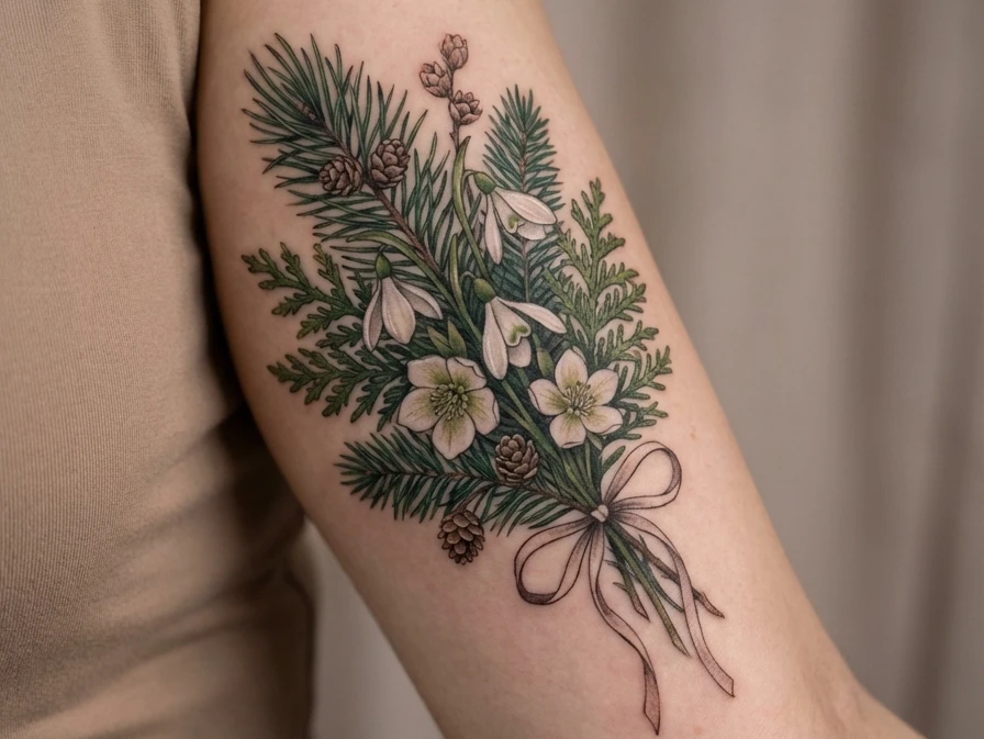 Winter Flower Tattoo Ideas