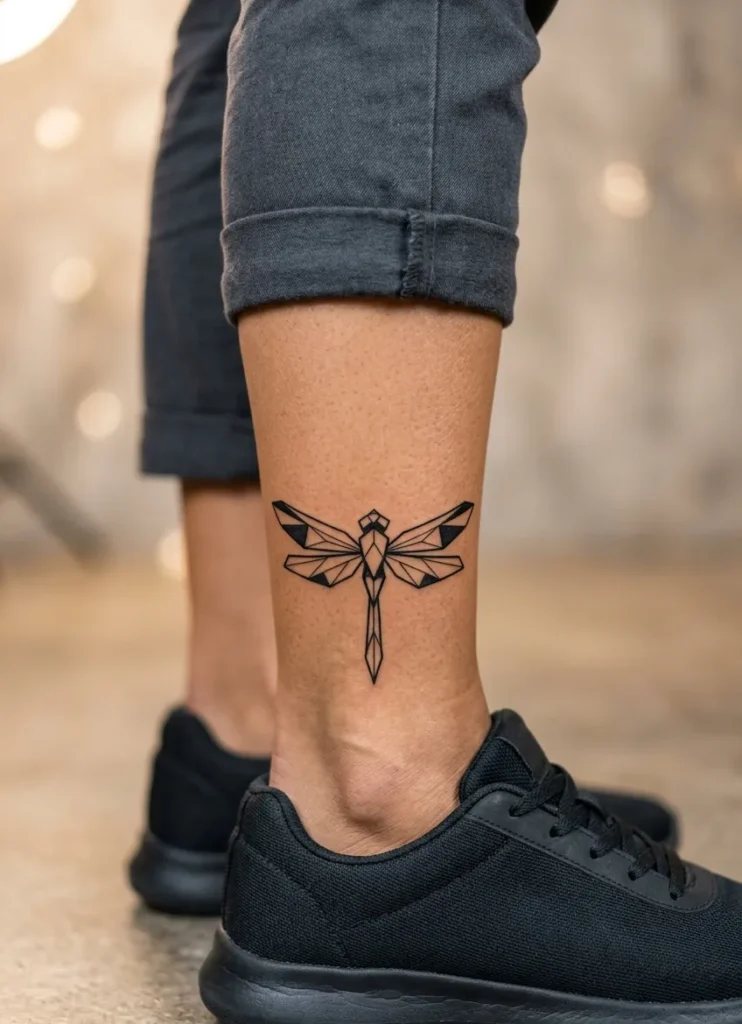 Abstract Geometric Dragonfly with Sharp Angles