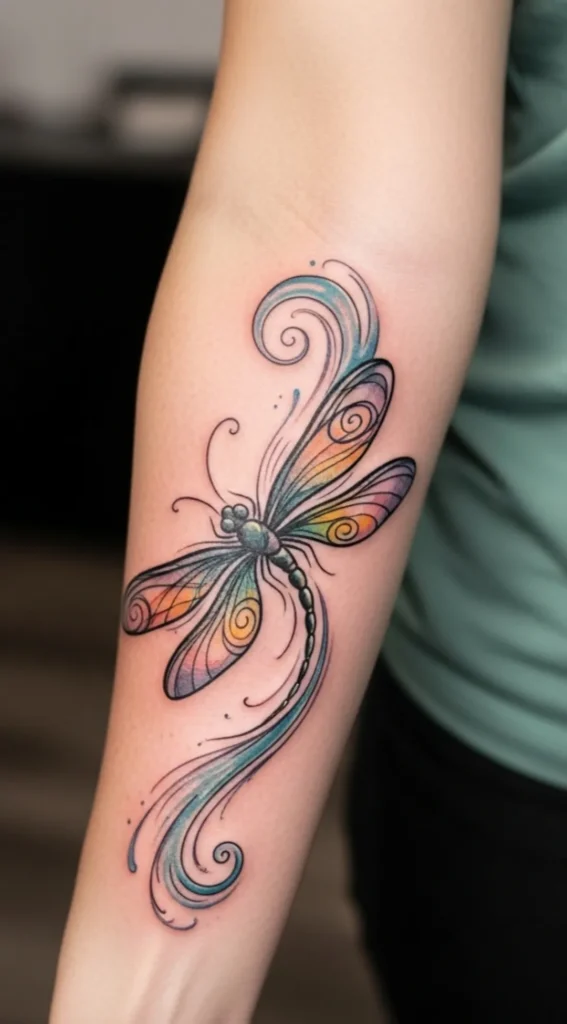 Abstract Swirl-Based Dragonfly Form