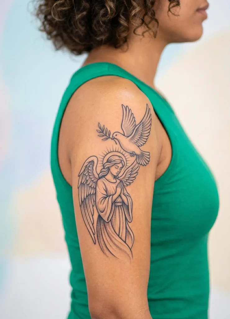 Angel + Dove Symbolic Peace Design