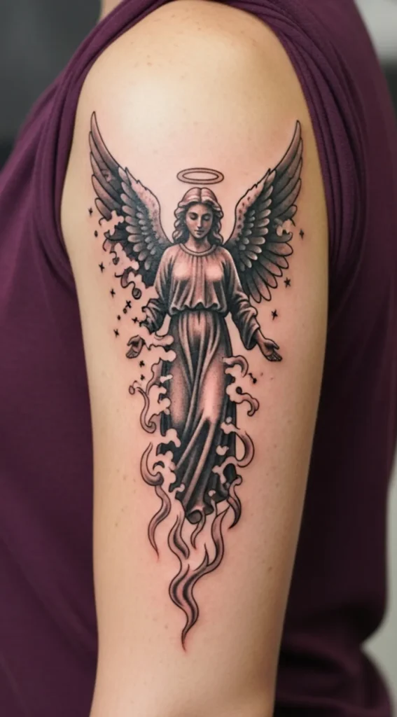 Angel Fading into Smoke Effect