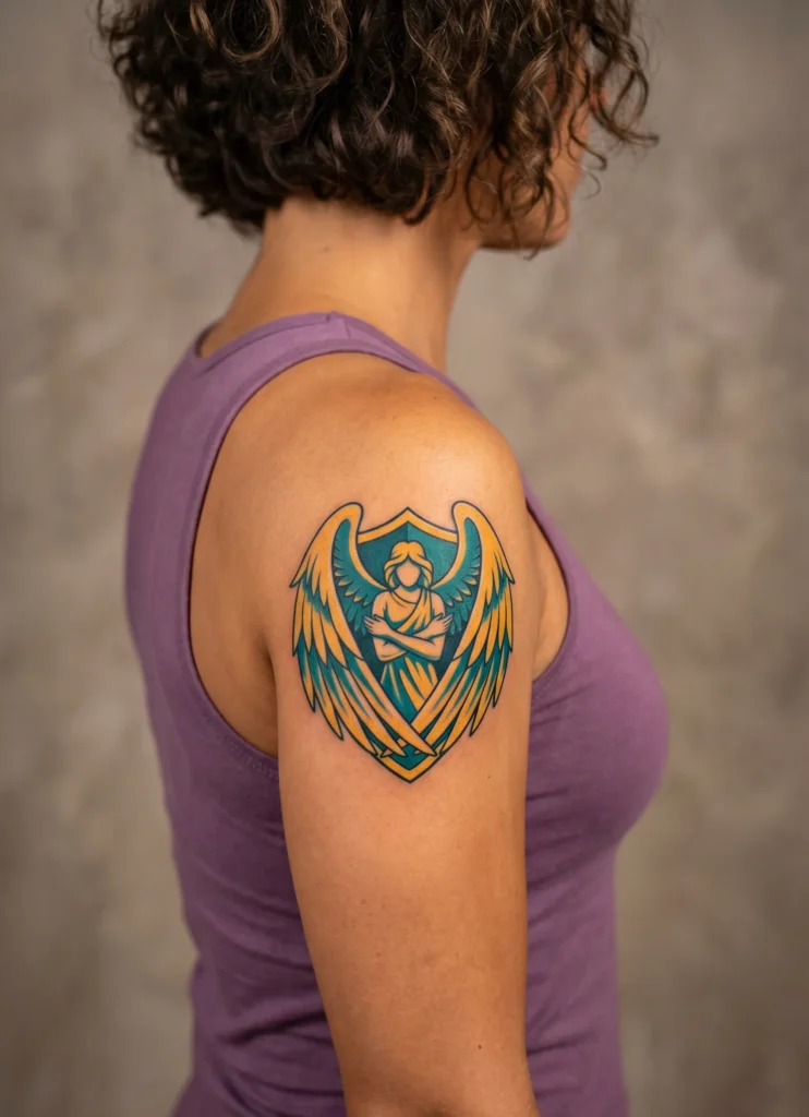 Angel Shielding with Wings