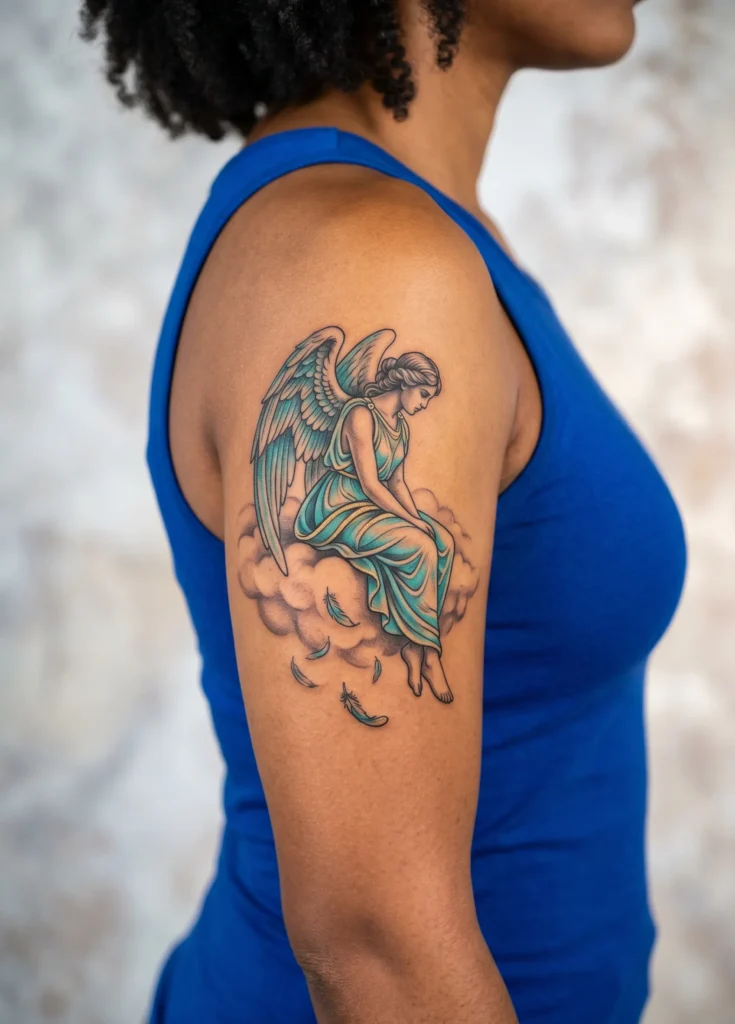 Angel Sitting on Cloud Edge