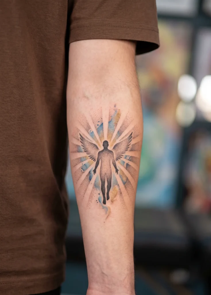 Angel Surrounded by Holy Light